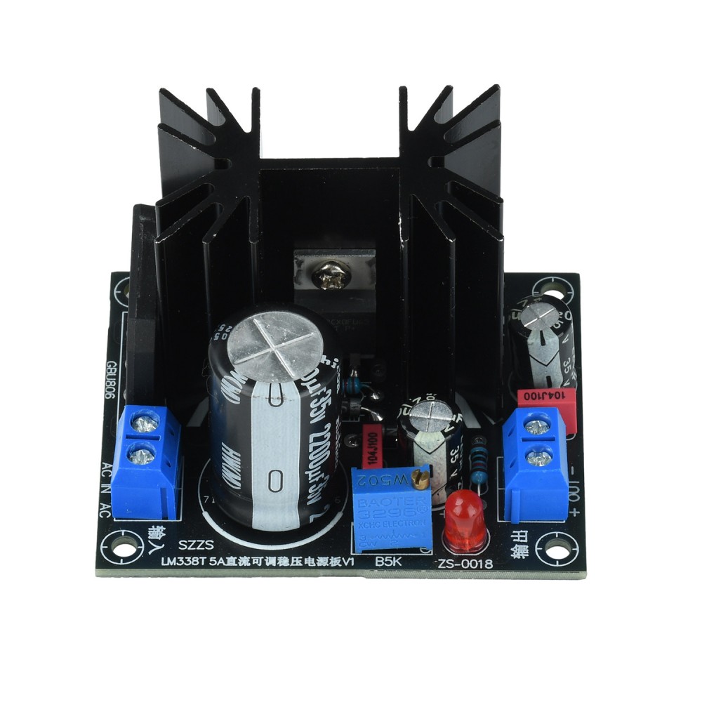 Linear Lab Power Supply Adjustable - LM338T Modul Regulator Tegangan Linier Yang