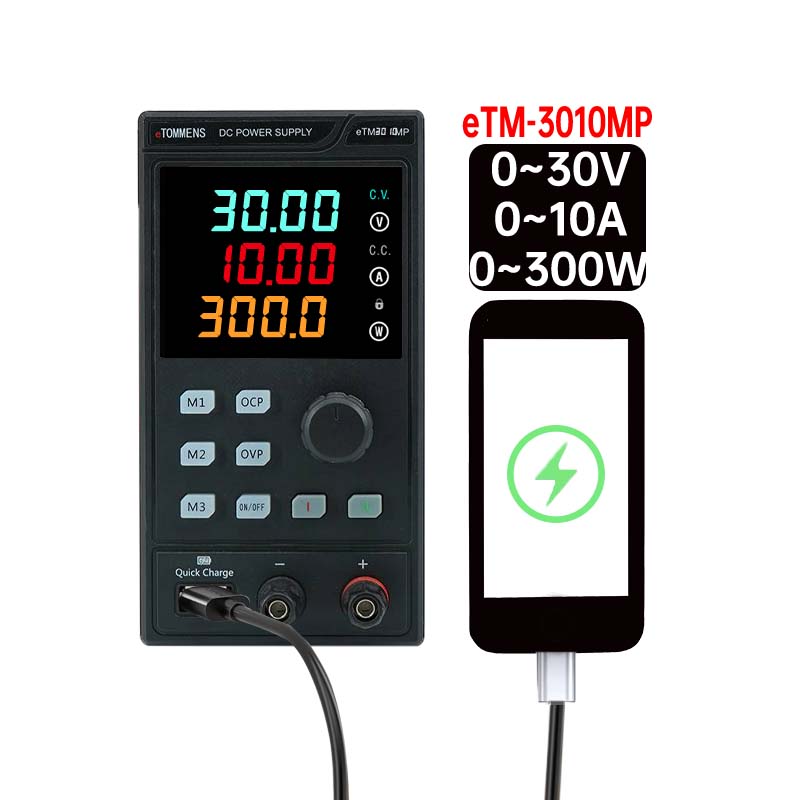 Programmable Dc Power Supply 30V 10A - ETOMMENS 30V 10A 300W ETM-3010MP Catu