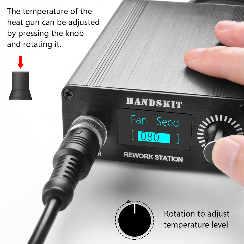 Pistol Panas T12 dengan Layar  - Hot Air Rework Station T12 ulasan dan harga