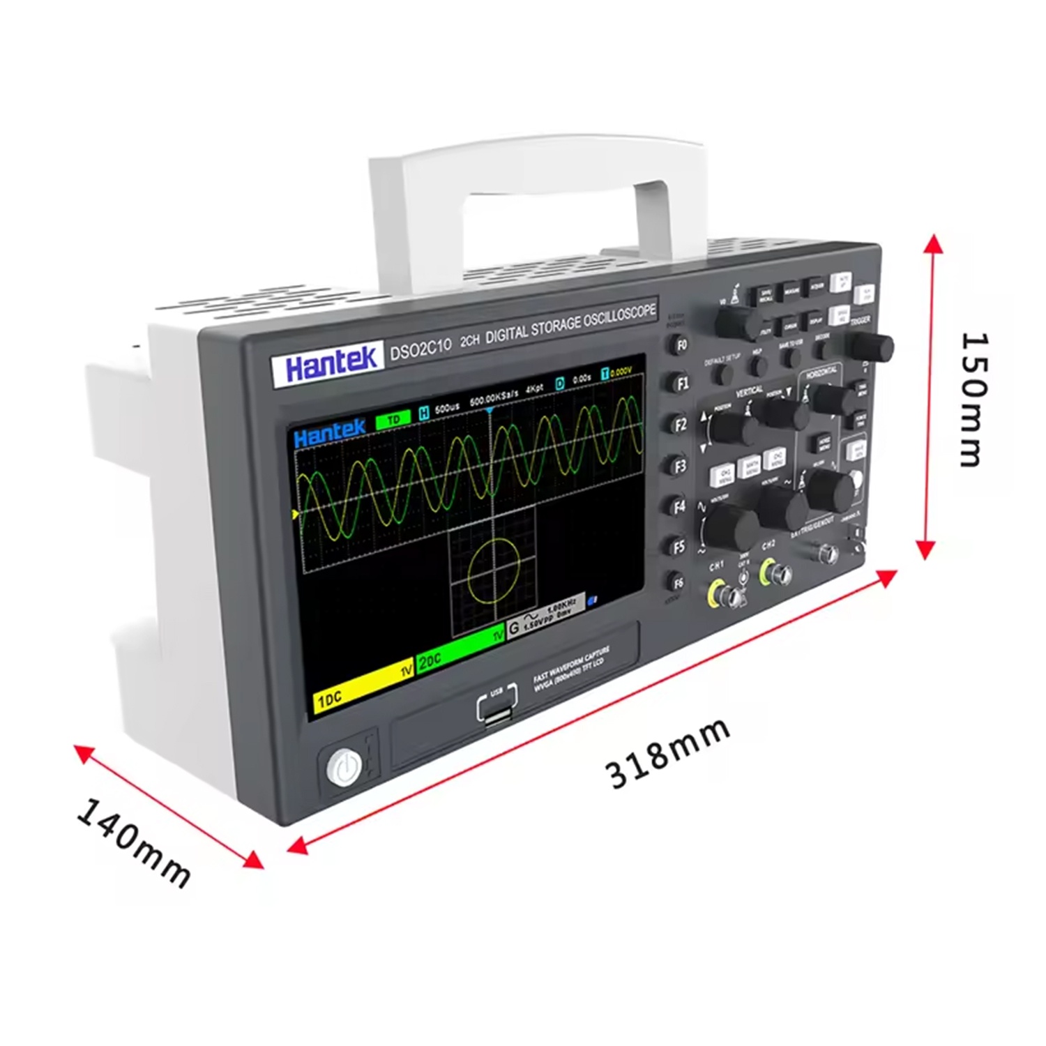DSO2C10 DSO2C15 DSO2C10 Osilos - Digital Storage Oscilloscope 100Mhz ulasan dan harga