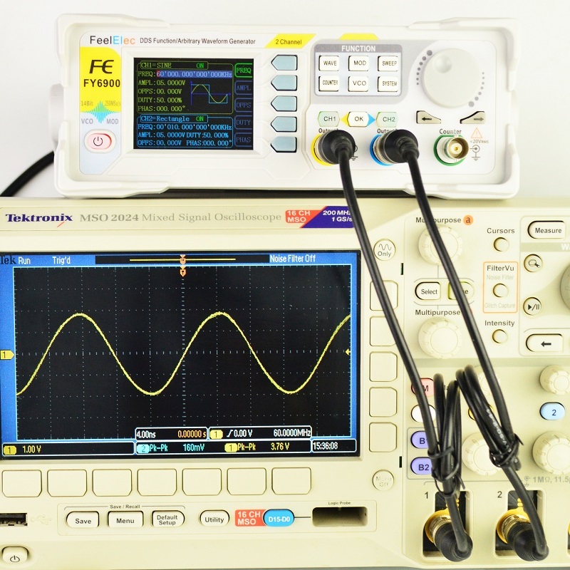 Feelelec FY6900 0-60MHz Fungsi - Function Arbitrary Waveform Generator ulasan dan harga