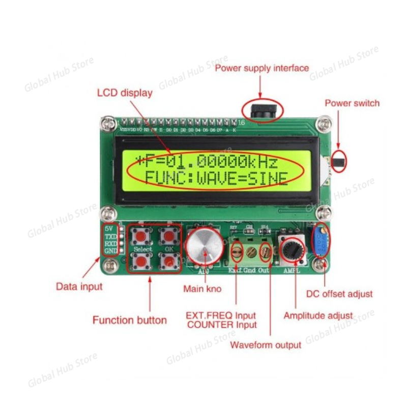 Modul Generator Sinyal Fungsi  - Function Arbitrary Waveform Generator ulasan dan harga