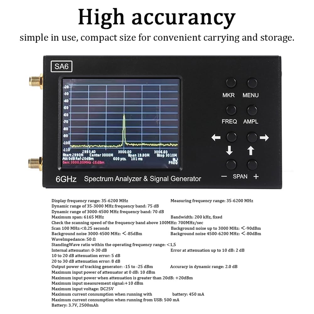 Analisa Spektrum SA6 6GHz |    - Signal Generator Spectrum Analyzer ulasan dan harga