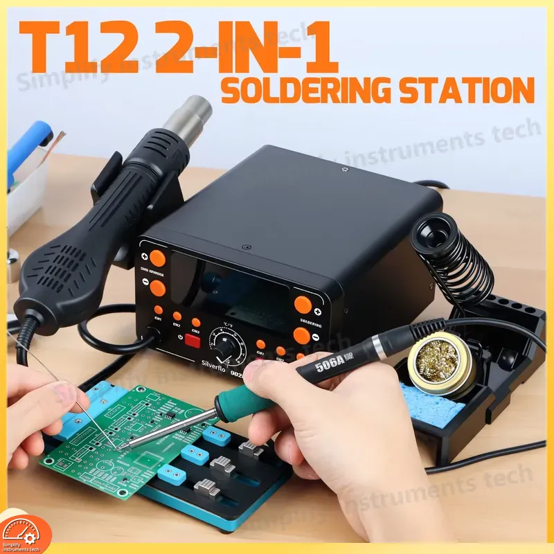Stasiun Solder Udara Panas 902 - Hot Air Rework Station T12 ulasan dan harga