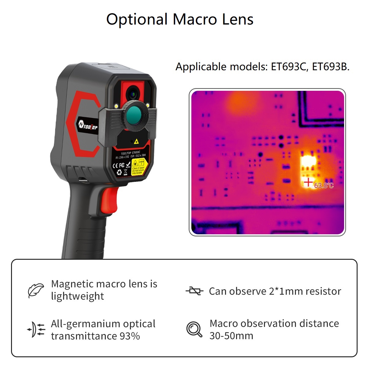 TOOLTOP ET693C Kamera Termal S - Thermal Imaging Camera Pcb Repair ulasan dan harga